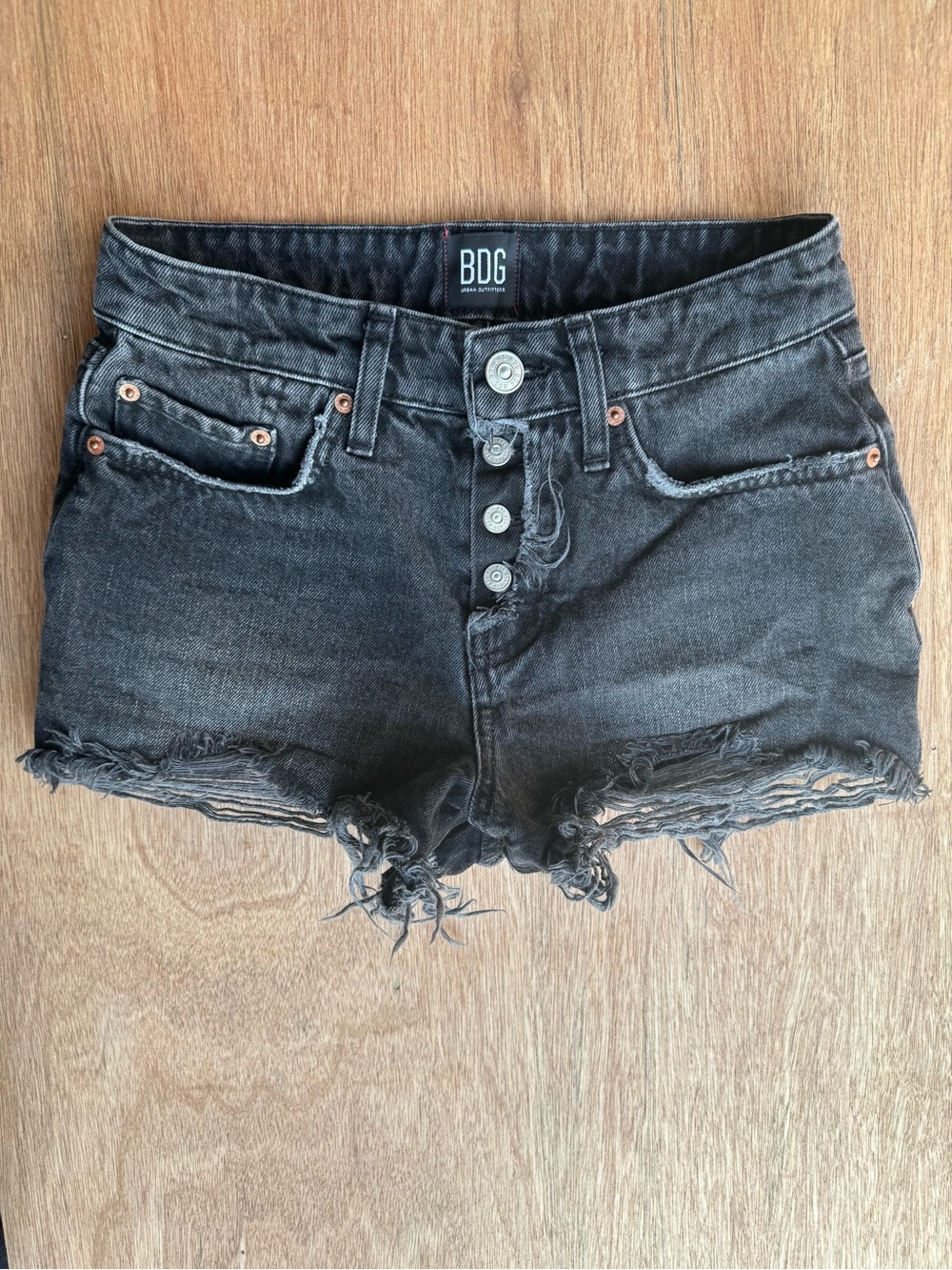 BDG Urban Outfitters Charcoal Wash Summer Cutoff Shorts